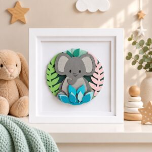 Little Elephant 3D Nursery Frame