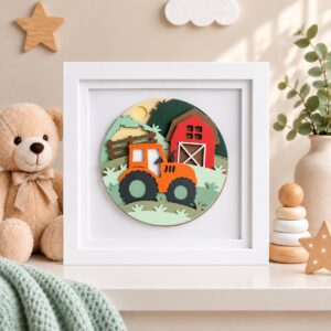 Little Farmer 3D Tractor Nursery Frame
